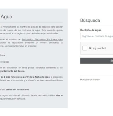 PAGAR AGUA EN VILLAHERMOSA